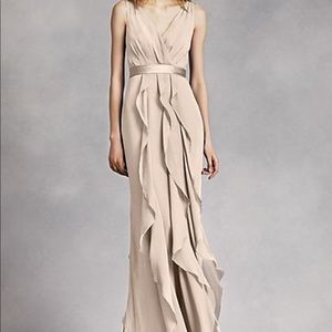 David’sbridal Vera wang champagne bridesmaid dress